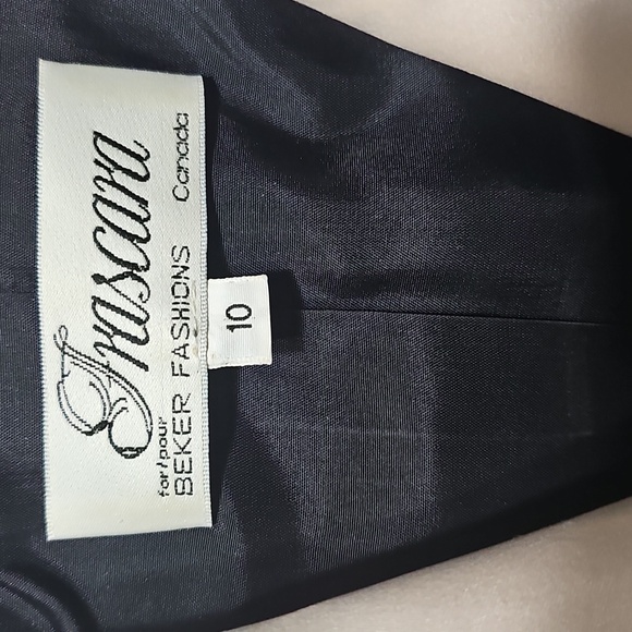 Frascara Vintage Sophisticated Black and Cream Tuxedo Blazer Size 10 - Picture 2 of 7